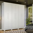 Ver imagem 2 de Guarda Roupa Casal Flórida 6 Portas Branco Acetinado - Tigus