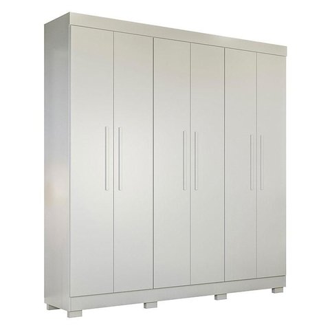 Guarda Roupa Casal Flórida 6 Portas Branco Acetinado - Tigus