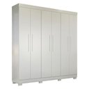 Ver imagem 1 de Guarda Roupa Casal Flórida 6 Portas Branco Acetinado - Tigus