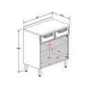 Ver imagem 3 de Balcão de Aço com Tampo 2 Portas 2 Gavetas Grafite Bertolini