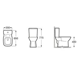 Kit Vaso Sanitário com Caixa Acoplada e Assento Queda Amortecida Debba Classic Roca - 3