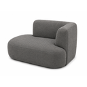 Ver imagem 5 de Sofá Puf Orgânico 140 cm 2 Lugares Consultório Recepção Sala:Cinza Escuro/Bouclé Lado Esquerdo