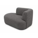 Ver mais imagens de Sofá Puf Orgânico 140 cm 2 Lugares Consultório Recepção Sala:Cinza Escuro/Bouclé Lado Esquerdo