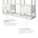 Ver imagem 6 de Closet Casal Modulado com 3 Cabideiros 1 Porta 2 Gavetas Branco Velluto Titan