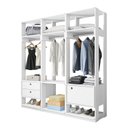 Ver imagem 2 de Guarda Roupa Casal Closet Modulado com 3 Cabideiros 1 Porta 2 Gavetas Titan