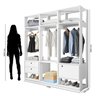 Guarda Roupa Casal Closet Modulado com 3 Cabideiros 1 Porta 2 Gavetas Titan - 4