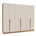 Ver imagem 2 de Guarda-roupa Casal Porto 6 Portas 4 Gavetas Freijó/creme - Politorno