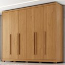 Ver imagem 2 de Guarda Roupa Casal 6 Portas 6 Gavetas MDF Platina 236 cm Cinamomo Zanz