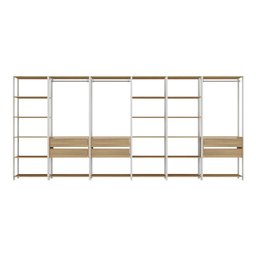 Guarda-roupas Closet Modulado 405cm 6 Peças com 6 Gavetas e Cabideiros Multimóveis Mp4322 - 6