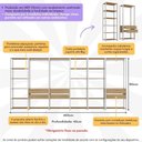 Ver imagem 3 de Guarda-roupas Closet Modulado 405cm 6 Peças com 6 Gavetas e Cabideiros Multimóveis Mp4322