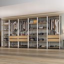 Ver mais imagens de Guarda-roupas Closet Modulado 405cm 6 Peças com 6 Gavetas e Cabideiros Multimóveis Mp4322