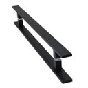 Ver imagem 1 de Puxador para Porta Barra Chata 40cm (400x300mm) Aço Inox Preto Black Cia