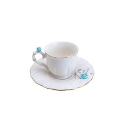 Conj 6 Xícaras Café Porcelana Flower Round Colorido 100ml - 2