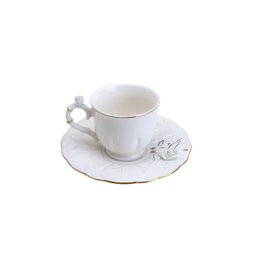 Conj 6 Xícaras Café Porcelana Flower Round Colorido 100ml - 3
