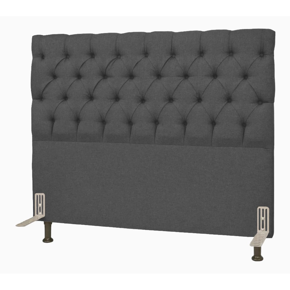 Cabeceira Para Cama Box King 1,98 M Lisboa: Suede Cinza Escuro