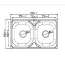 Ver imagem 6 de KIT Cuba Inox Dupla com escorredor , Torneira e valvulas 78x48x19 30504