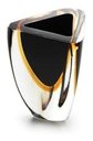 Ver imagem 1 de Vaso Triangular N4-e (preto/âmbar/cristal) - Cá D'oro - 5428