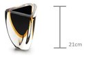 Ver imagem 4 de Vaso Triangular N4-e (preto/âmbar/cristal) - Cá D'oro - 5428