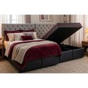 Ver imagem 4 de Cama Box Baú Solteiro + Colchão Molas Kappesberg Ensacadas Inverno Verão + Base Crc Courano Black