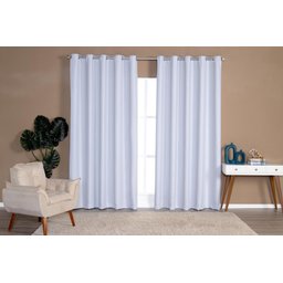 Cortina Blackout Tecido 2,50m x 2,20m Para Varão Simples:Branco - 1