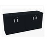 Armario Baixo Duplo Savoia Tampo 40mm 160x46,5x75 Preto - 1