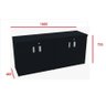 Armario Baixo Duplo Savoia Tampo 40mm 160x46,5x75 Preto - 2