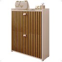 Ver imagem 1 de Sapateira Closet Vertical 12 Pares Calçados Prateleira Gavetas Basculante Off White/ripado - Rpm