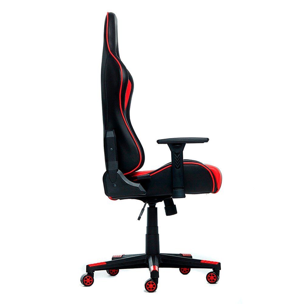 Cadeira Gamer MaxRacer Tactical Vermelha Reclina Braço 3D - 5