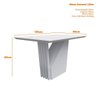 Mesa de Jantar Veneza 120x80 com 4 Cadeiras Ana Ypê/off White/veludo Marrom Rosê - New Ceval - 3