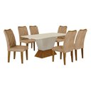 Ver imagem 2 de Conjunto Sala de Jantar Mesa Larissa 180cm com 6 Cadeiras Larissa Leifer