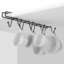 Suporte para 8 xícaras de Encaixe Pendurar Arthi - Black:Preto - 1