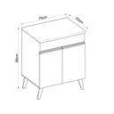 Ver imagem 3 de Balcão para Cozinha 70cm 2 Portas Requinte Yescasa