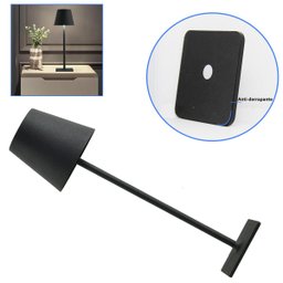 Luminária Abajur Mesa Led Touch Dimerizável S/ Fio Portátil Preto - 6