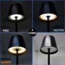 Ver imagem 4 de Luminária Abajur Mesa Led Touch Dimerizável S/ Fio Portátil Preto