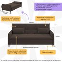 Ver imagem 3 de Sofá Cama Reclinável 3 Lugares e Almofadas Inclusas Multimóveis Cr45239
