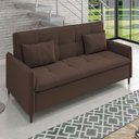 Ver imagem 2 de Sofá Cama Reclinável 3 Lugares e Almofadas Inclusas Multimóveis Cr45239