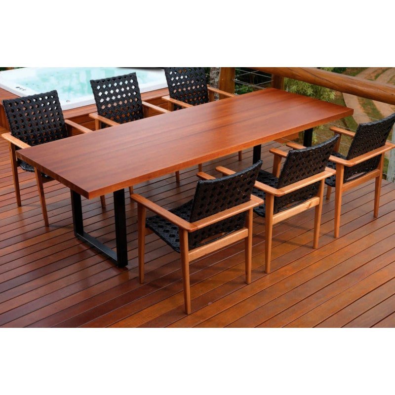 Conjunto de mesa com 6 cadeiras para área externa - Rafaele - Metal Art - 1