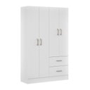 Ver imagem 7 de Guarda Roupa 6 Portas com 3 Gavetas e Chave Linha Mumbai Branco