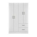 Ver imagem 2 de Guarda Roupa 6 Portas com 3 Gavetas e Chave Linha Mumbai Branco