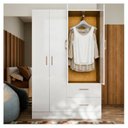 Ver imagem 4 de Guarda Roupa 6 Portas com 3 Gavetas e Chave Linha Mumbai Branco