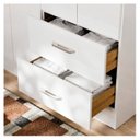 Ver imagem 5 de Guarda Roupa 6 Portas com 3 Gavetas e Chave Linha Mumbai Branco