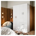 Ver imagem 1 de Guarda Roupa 6 Portas com 3 Gavetas e Chave Linha Mumbai Branco