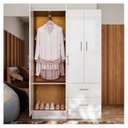 Ver imagem 6 de Guarda Roupa 6 Portas com 3 Gavetas e Chave Linha Mumbai Branco