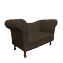 Ver imagem 2 de Recamier Divã Rio 1,50m Suede Marrom - Dominic Decor