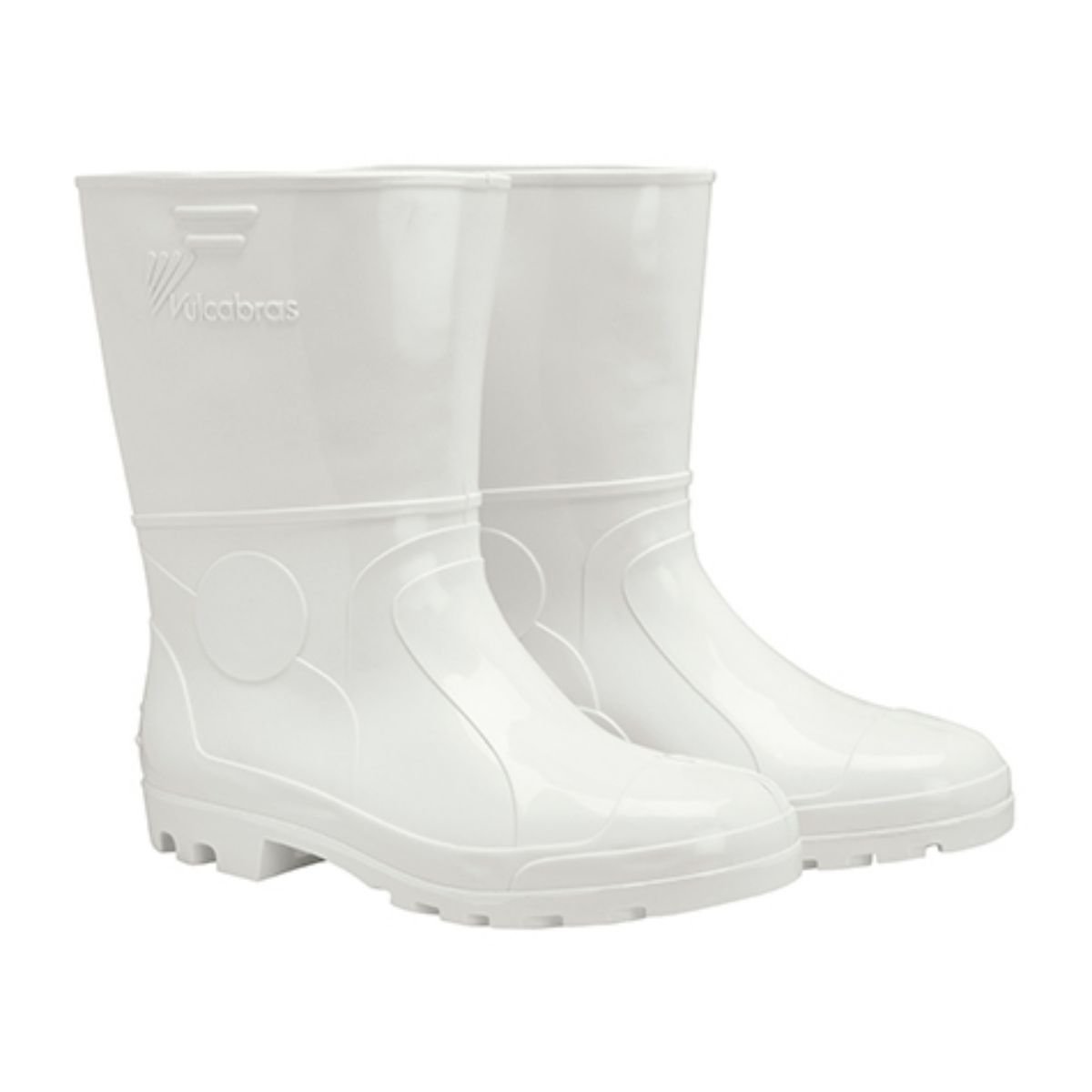 Bota Galocha Pvc Branco Cano Curto com Forro Vulcabras 39 - 1