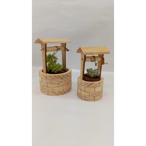 Cachepot de Madeira para Suculentas DI PIETRA