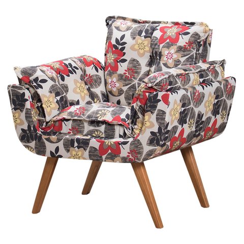 Poltrona Opala Estampada Floral