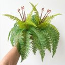 Ver mais imagens de Kit com 4 Folhagens Artificiais Samambaia 40cm Silicone Toque Natural para Paisagismo