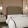 Cabeceira Estofada Casal Alana 140cm Linho Marrom - 2