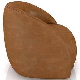 Poltrona Decorativa Giratória Angelina M03 Couríssimo Whisky - 2